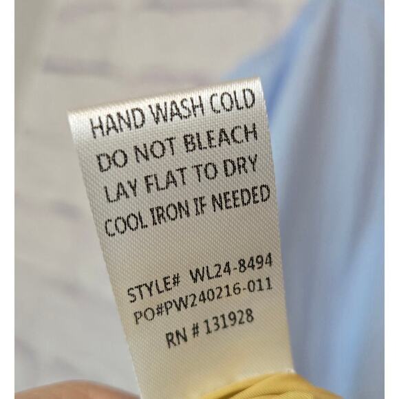 Wishlist blue yellow Colorblock boho midi cotton slip Sundress large. - Picture 10 of 10